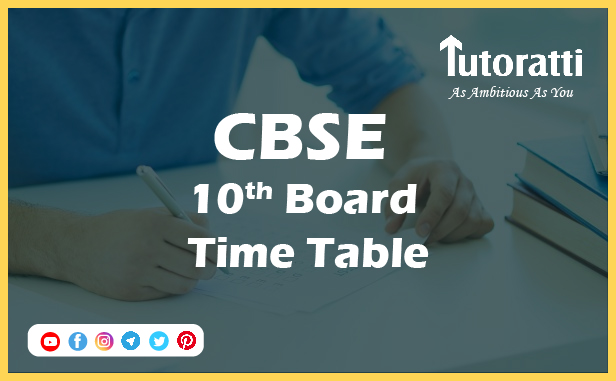 CBSE 10th Board Time Table