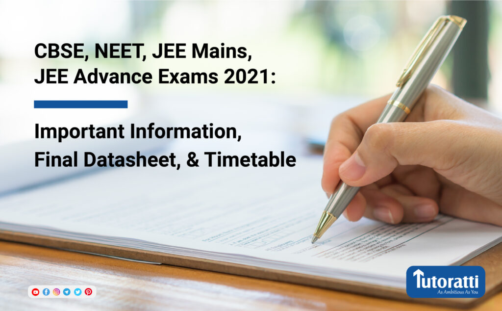 CBSE, NEET, JEE Mains, JEE Advance exams 2021: Important Information ...